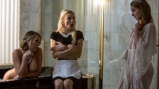 Babes.Com – Brett Rossi, Daisy Stone, Molly Mae in When Xander returns to the dinner table, one by one Bernard’s maid Molly, daughter Daisy, and wife Brett slip away to leave the men to talk…and the sexy beauties have a party of their own upstairs in a bubble bath