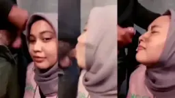 Hijabers Cantik Nyepong Crot di Wajah
