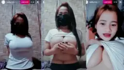 Baby Moy Kaos Putih Live Instagram