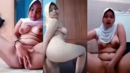 ABG Jilbab Tiktokers Omek Sampai Crot