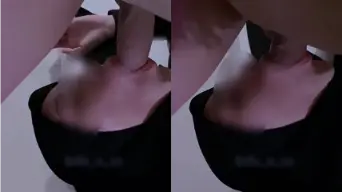 Hijab Hitam Ngemut Ganas di Toilet