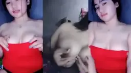 Ariani Cantik Baju Merah Remas-Remes Toket