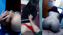 Cowoknya Keasikan Mainin Pantat Ceweknya