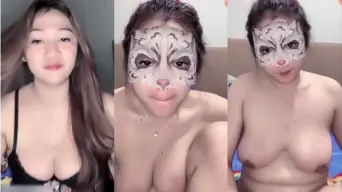 Miss Azkia Black Lingerie Live Telanjang