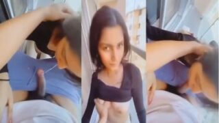 19-year-old girl’s blowjob in balcony in Indian outdoor xxx