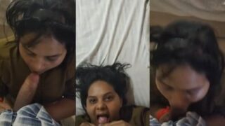 Deep throat cock sucking in the hotel room
